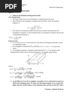 Assignment Topics: Dominant Mode