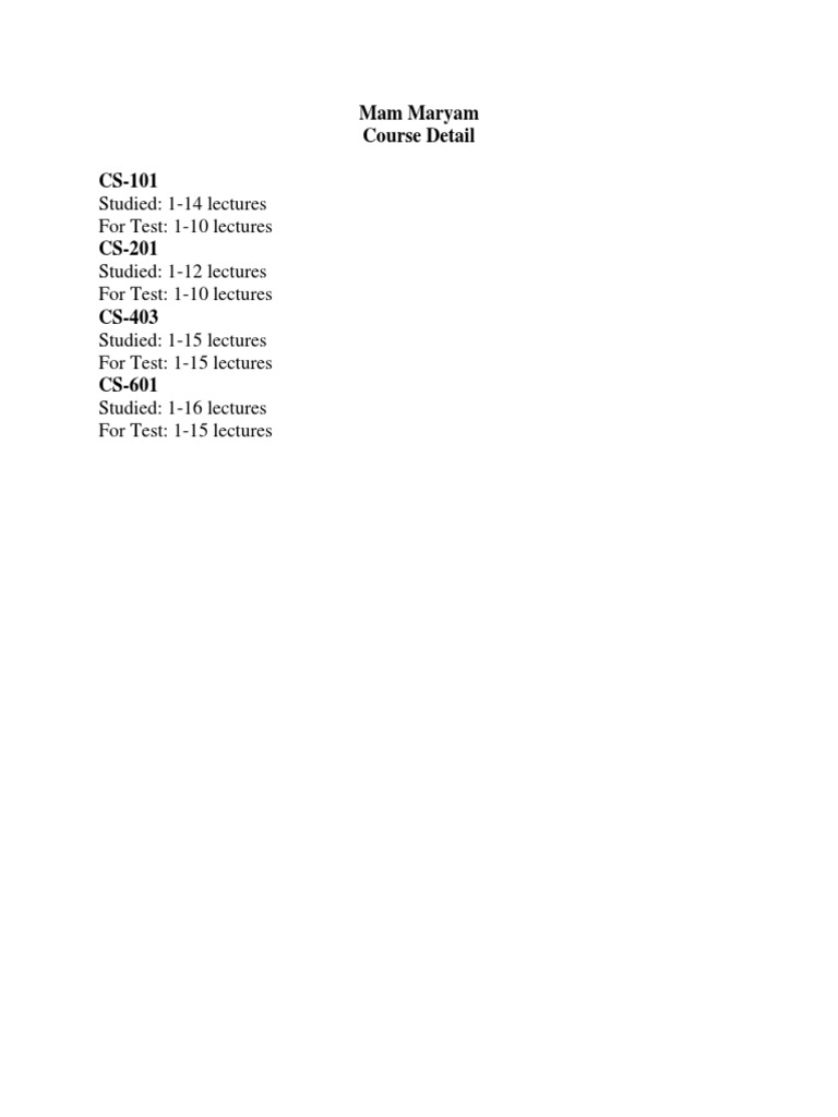 Course Detail | PDF