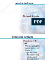 Introduction To Course: Network Security