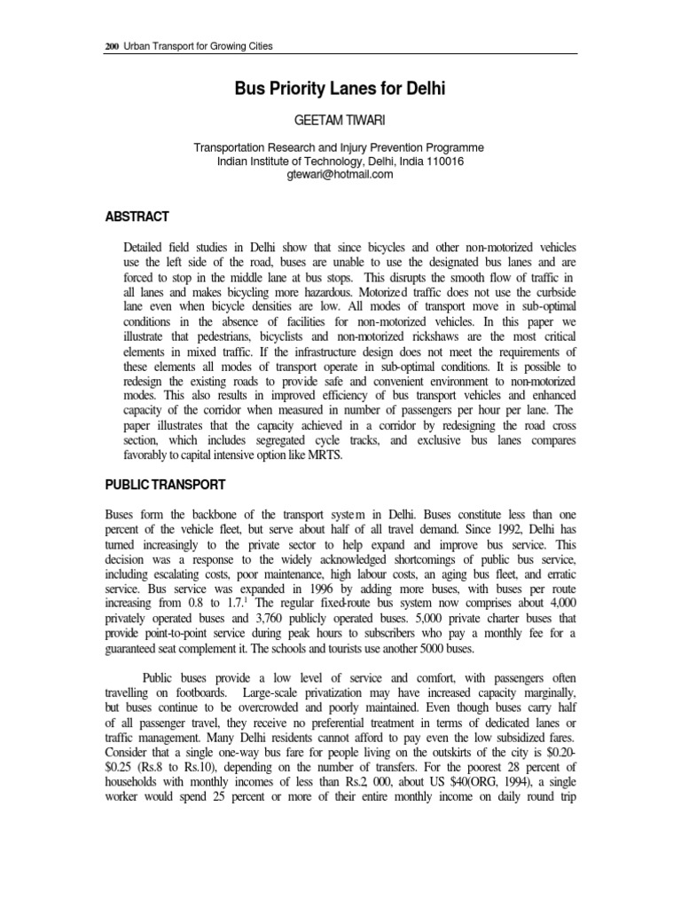 Bus lANE PDF Cycling Infrastructure Traffic