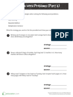 Multiplication Word Problems (Part 2) : Directions