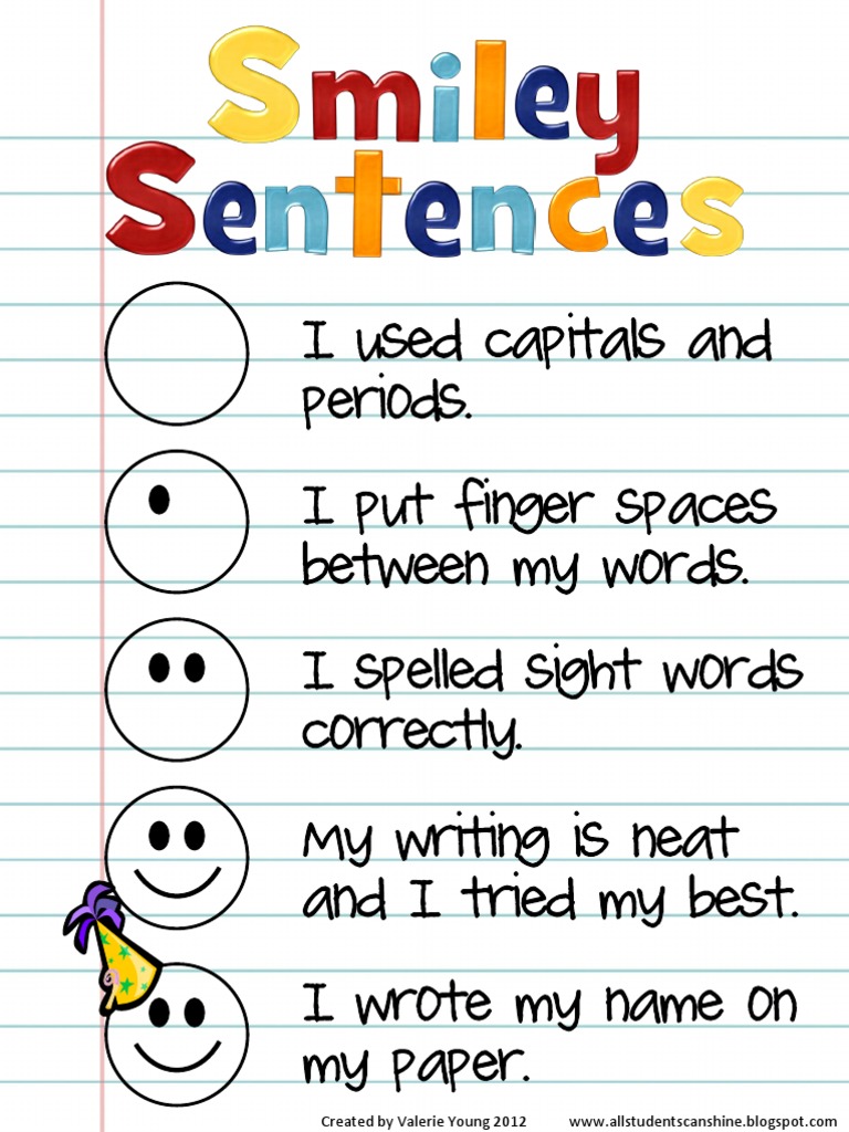 SmileySentencesPoster PDF | PDF | Language Arts & Discipline