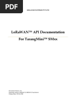 Lorawan™ Api Documentation For Tarangmini™ SMXX: Melange Systems PVT LTD