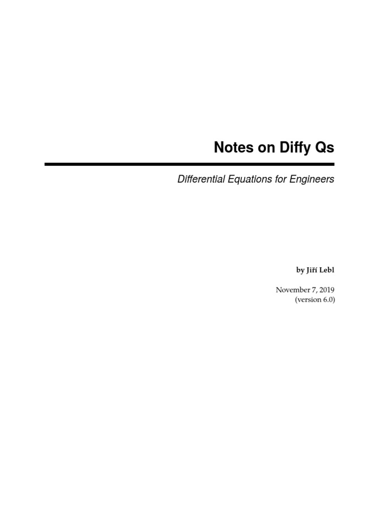 Differential Equations Ordinary Differential Equation Partial Differential Equation