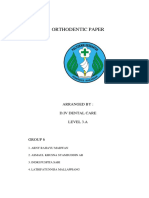 Orthodentic Paper: Arranged By: D.Iv Dental Care Level 3.A