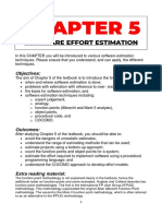 Software Estimation Techniques Chapter