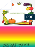 Adolescent Nutrition OutLine