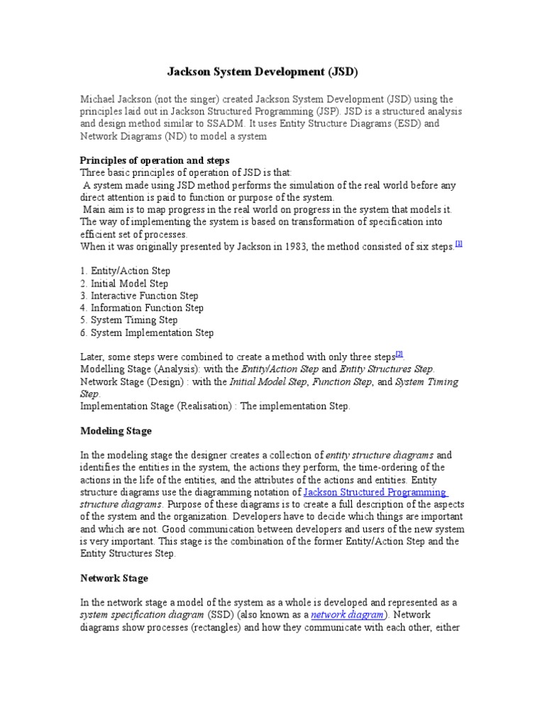 Jackson System Development | PDF | Computer Science | Software