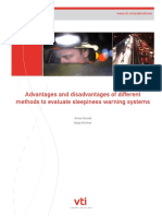 Advantages and Disadvantages of Different Methods To Evaluate Sleepiness Warning Systems