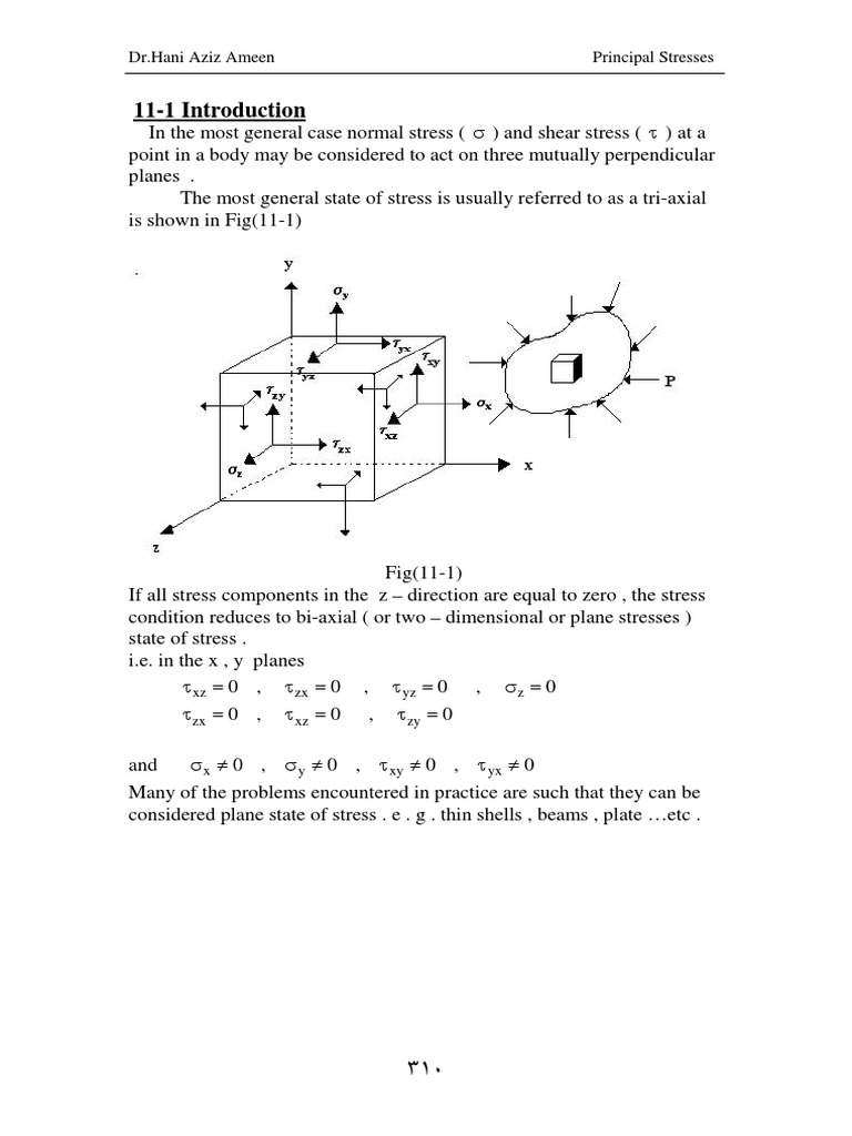 Principal Stresses and Plane Stress Analysis | PDF | Stress (Mechanics ...