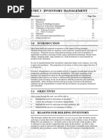 Unit 3 Inventory Management: Structure Page Nos