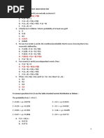 A. P (A B) P (A) + P (B) : To Answer Questions 6 To 21 Use The Table Standard Normal Distribution As Follows