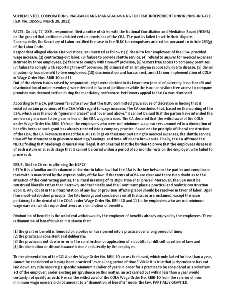 Labor Pdf Unfair Labor Practice Employment