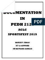 Documentation IN PEDH 2121: Aclc Sportsfest 2019