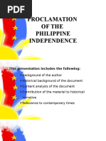 Proclamation of The Philippine Independence