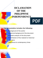 Proclamation of The Philippine Independence