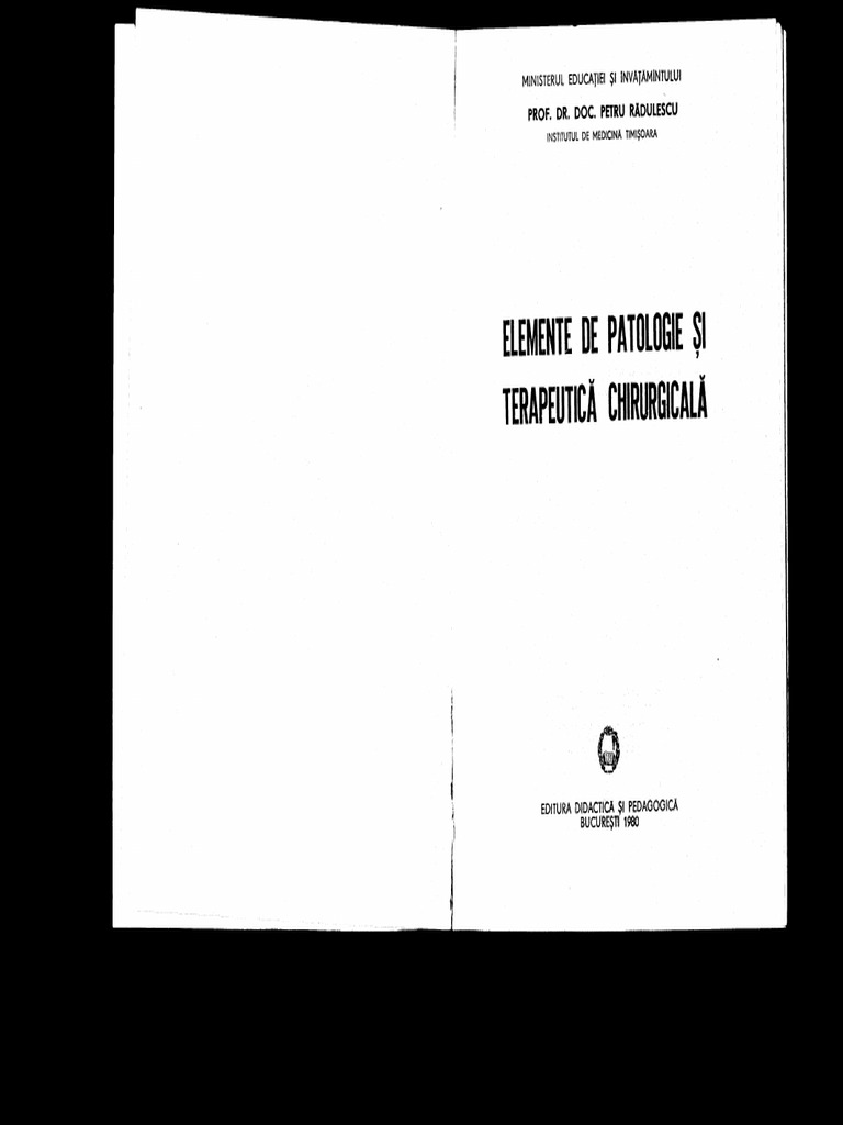 Elemente De Patologie Si Terapeutica Chirurgicala Final