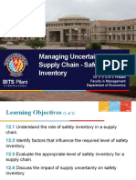 Managing Uncertainty in A Supply Chain - Safety Inventory: BITS Pilani