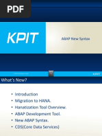 New ABAP Syntax - Training Material