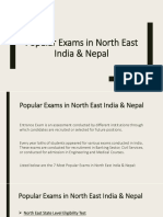 Popular Exams in North East India & Nepal
