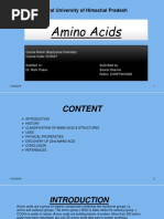 Amino Acids: Central University of Himachal Pradesh