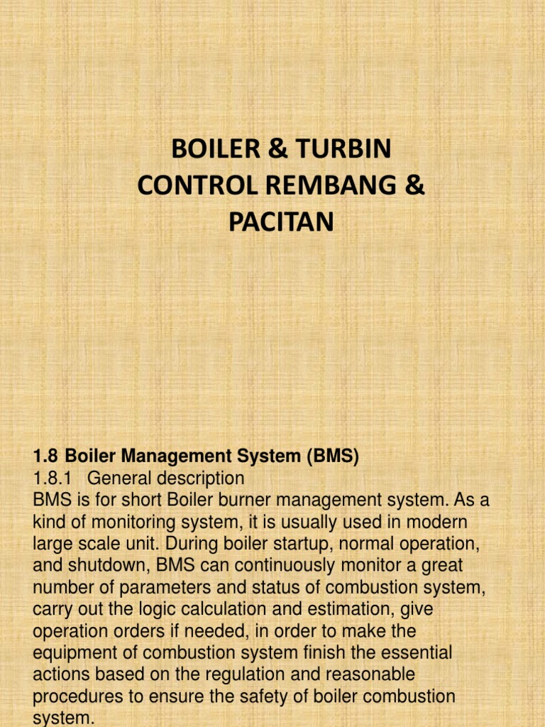 Monitoring and Control of Boiler Systems: An Overview of the Boiler ...