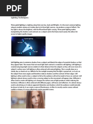 Lighting Cinematography Techniques Pdf