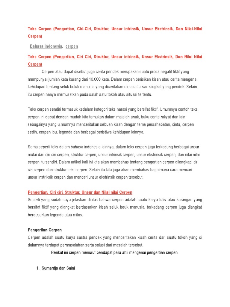 Cerpen Pdf