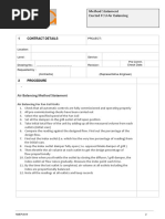 FCU Maintenance Method Statement | PDF | Thermostat | Air Conditioning