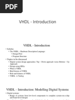 1 Introduction To VHDL 1