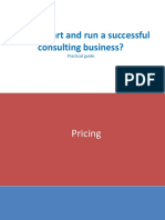 Running Consulting Company Pricing