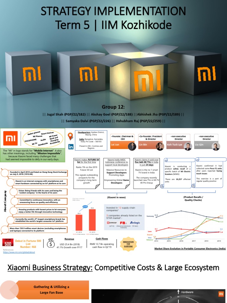 Xiaomi's Strategic Growth Overview | PDF | Xiaomi | Internet Of Things