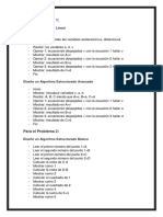 Para El Problema 1:: Diseñe Un Algoritmo Lineal