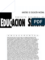 Proyecto de Educación Sexual 1994 y 1995