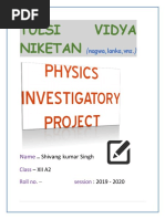 Physics Investigatory Project