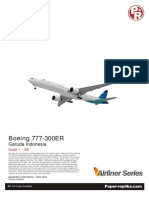 Garuda Indonesia Boeing 777-300ER Paper Model Instructions