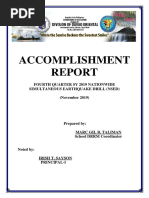 Accomplishment: Fourth Quarter Sy 2019 Nationwide Simultaneous Earthquake Drill (Nsed) (November 2019)