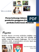 Peran Keluarga Dalam Merawat Penderita Gangguan Jiwa Dengan Perilaku Kekerasan Dirumah