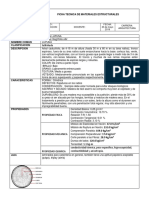 Ficha Tecnica de Materiales Estructurales