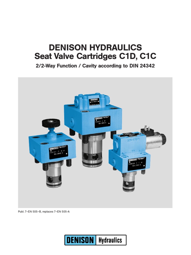 Denison Hydraulic Seat Valve Cartridges | PDF | Valve | Mechanical ...