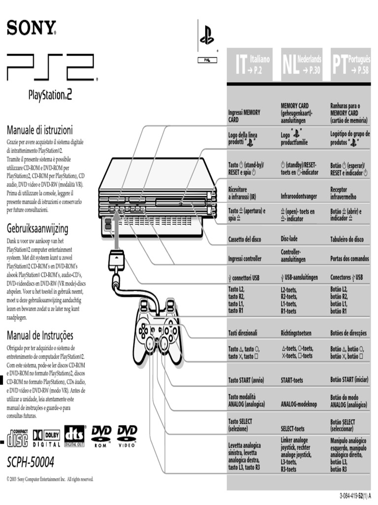 Manuale PlayStation 2 | PDF | Dvd | Play Station