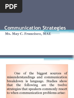 Communication Strategy