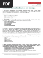 Exercicios de ecologia