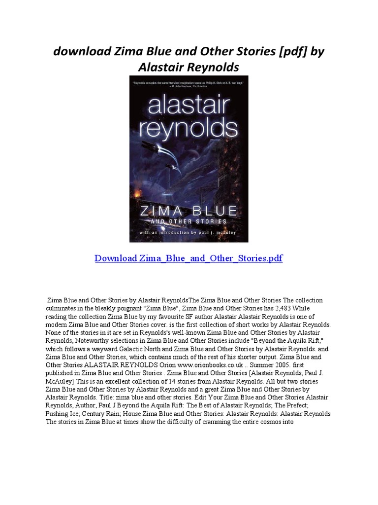 Zima Blue and Other Stories (PDF) by Alastair Reynolds | PDF ...