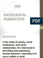 Sociology and Sociological Perspective