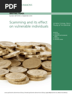 Scamming and Its Effect On Vulnerable Individuals: Briefing Paper