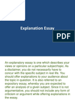 Writing An Explanatory Essay