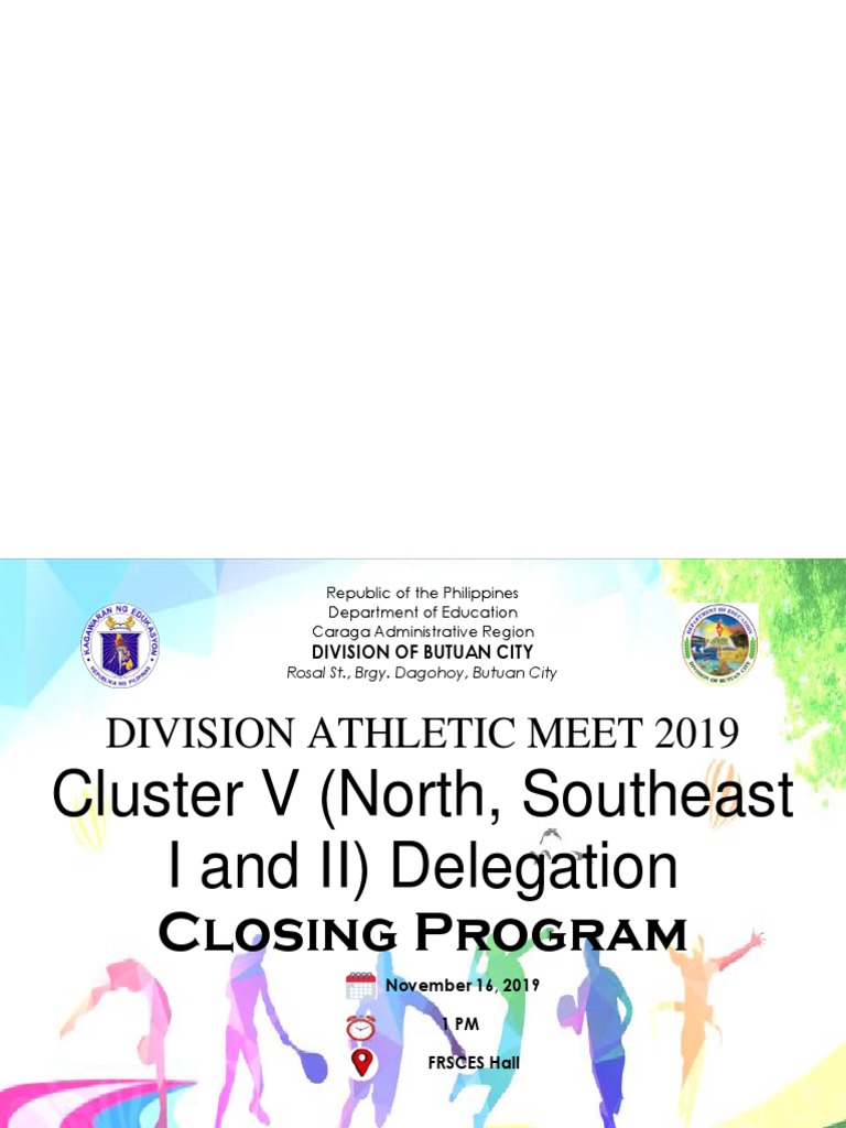 Cluster V Closing Program 2019 | PDF