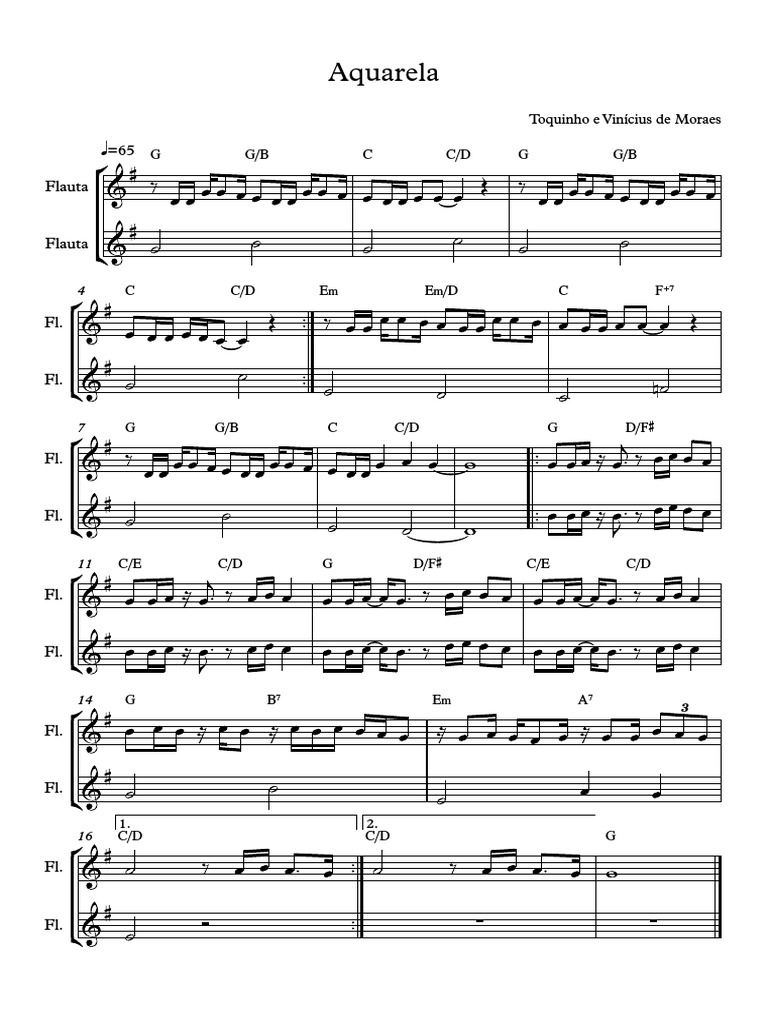 Aquarela Partitura Completa Pdf Pdf