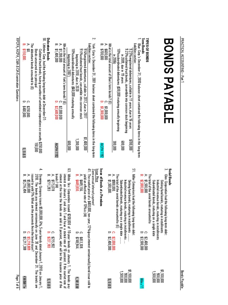 Bonds Payable PDF | PDF | Bonds (Finance) | Discounting